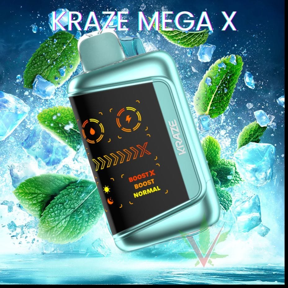 Kraze Mega X 48K Disposable Vape – Mighty Mint CG Ice