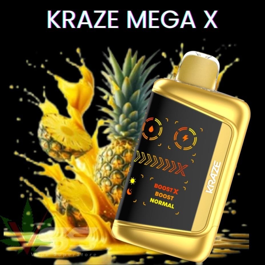 Kraze Mega X 48K Disposable Vape – Tangy Pineapple Ice