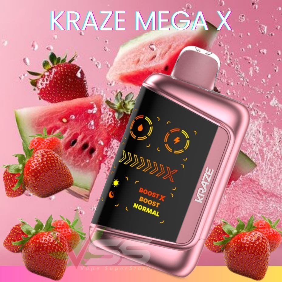 Kraze Mega X 48K Disposable Vape – Tangy Strawberry Watermelon G Ice