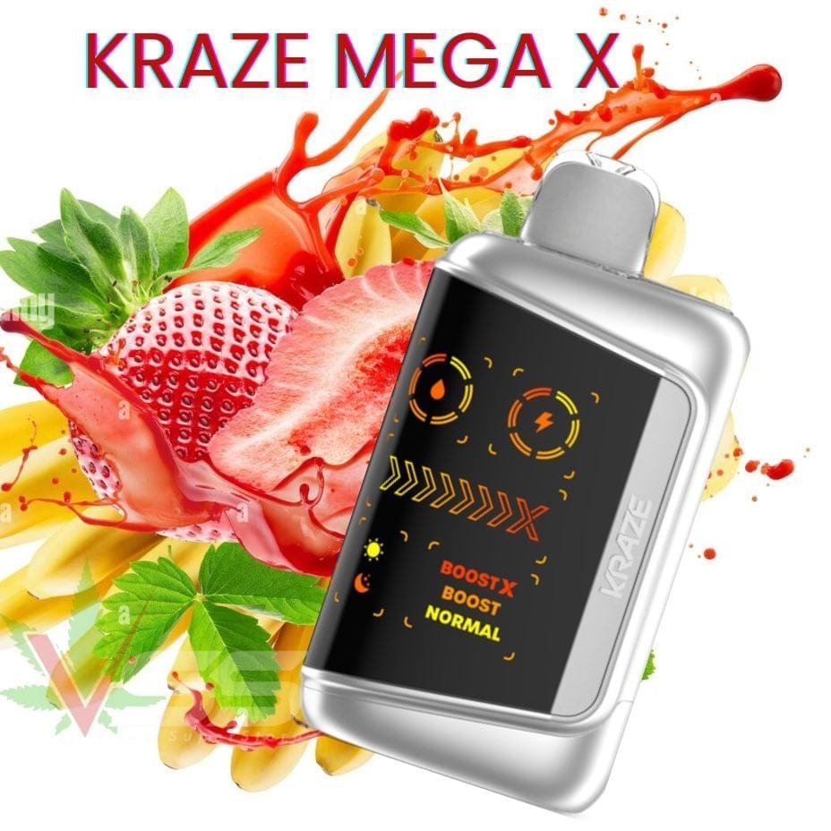 Kraze Mega X 48K Disposable Vape – White G.B. Ice