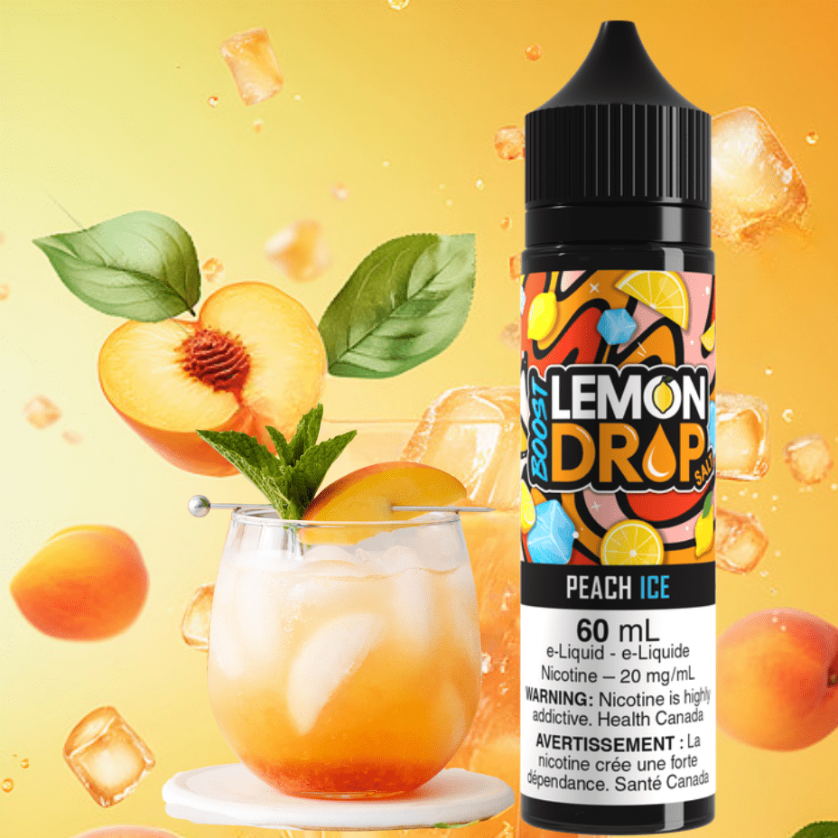 Lemon Drop Boost Salt Nic 60ml – Peach Ice - Image 2