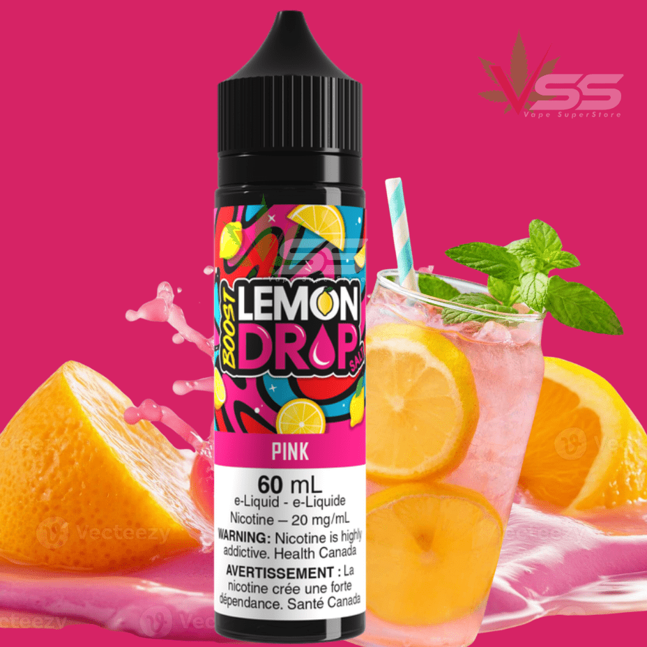 Lemon Drop Boost Salt Nic 60ml – Pink - Image 2