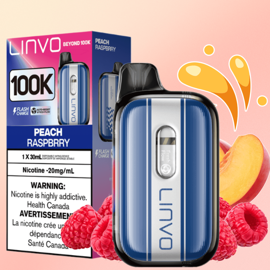 Linvo Beyond 100K Disposable Vape – Peach Raspberry