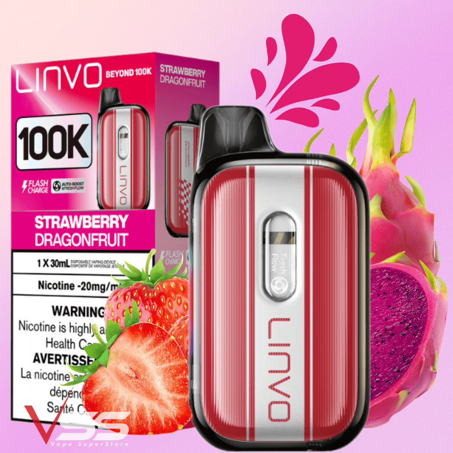Linvo Beyond 100K Disposable Vape – Strawberry Dragonfruit