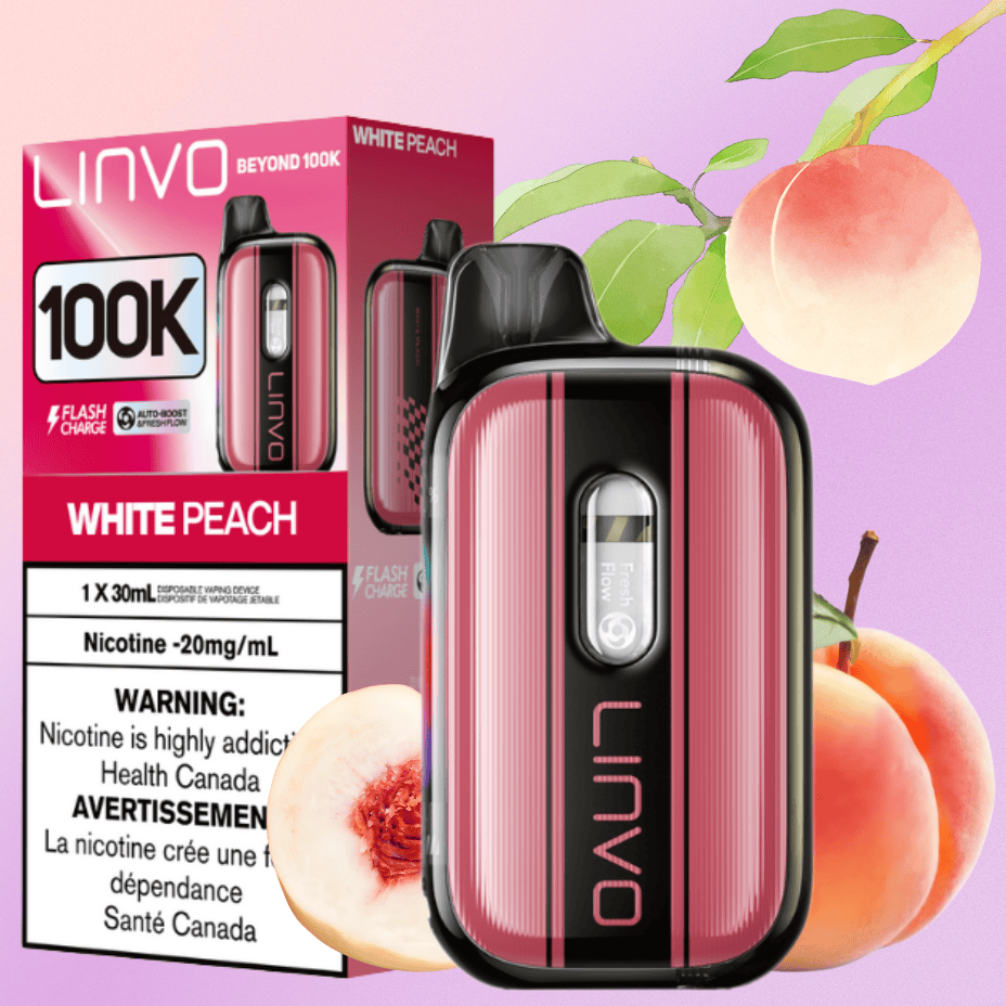 Linvo Beyond 100K Disposable Vape – White Peach