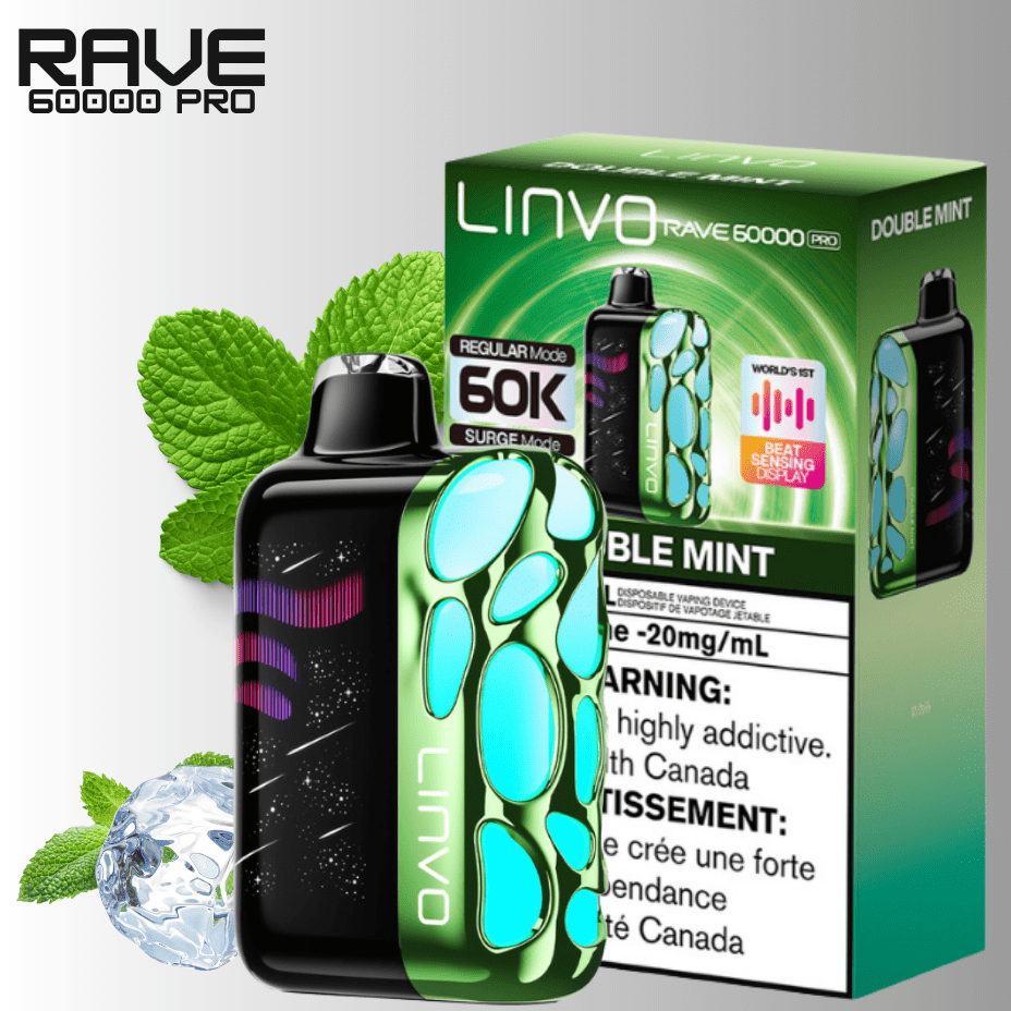 Linvo Rave 60k Disposable Vape-Double Mint