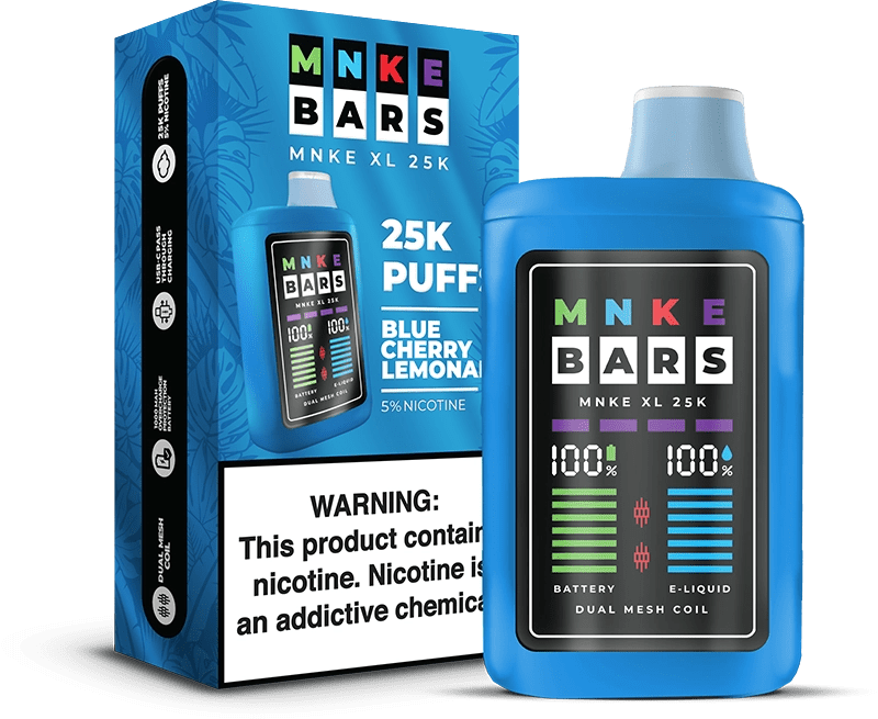 MNKE Bars XL 25K Disposable Vape (0% & 5%, 25000 Puffs) - Image 4