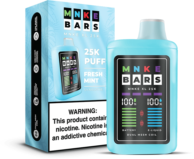 MNKE Bars XL 25K Disposable Vape (0% & 5%, 25000 Puffs) - Image 9