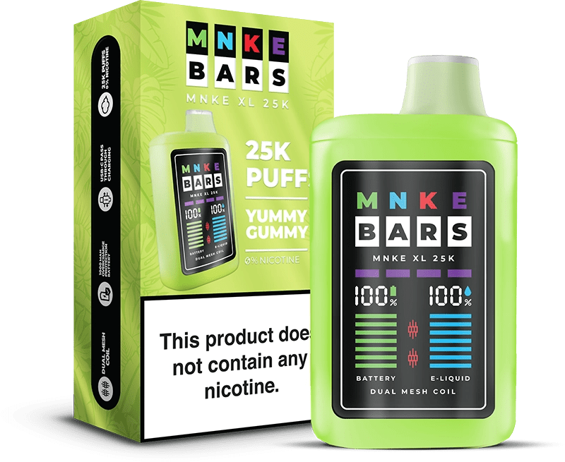 MNKE Bars XL 25K Disposable Vape (0% & 5%, 25000 Puffs) - Image 5
