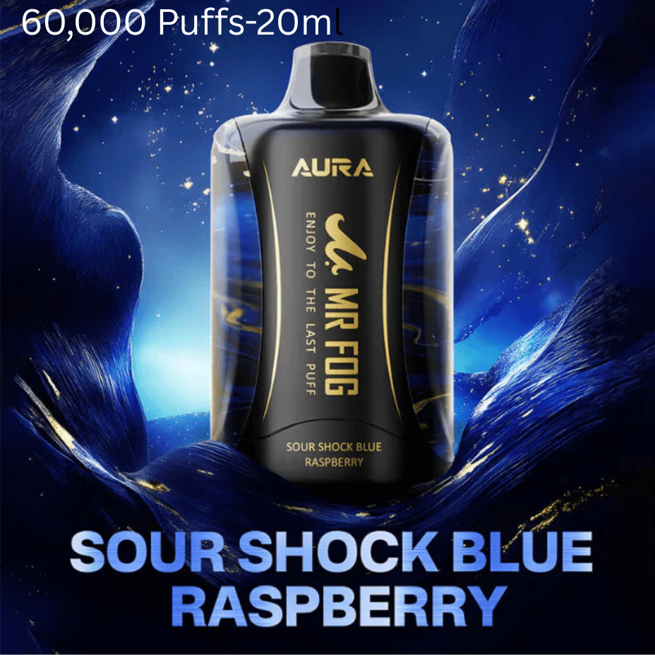 Mr Fog Aura 60k Disposable Vape – Sour Shock Blue Raspberry