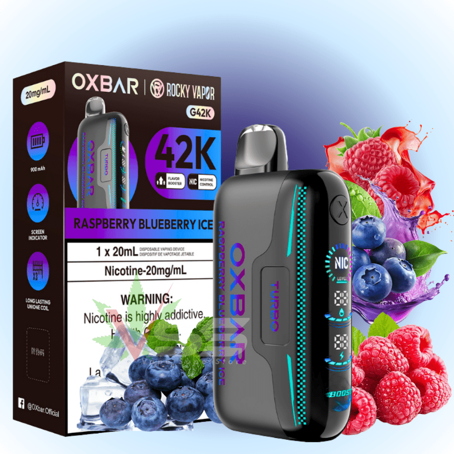 Oxbar G42k Disposable Vape-Raspberry Blueberry Ice