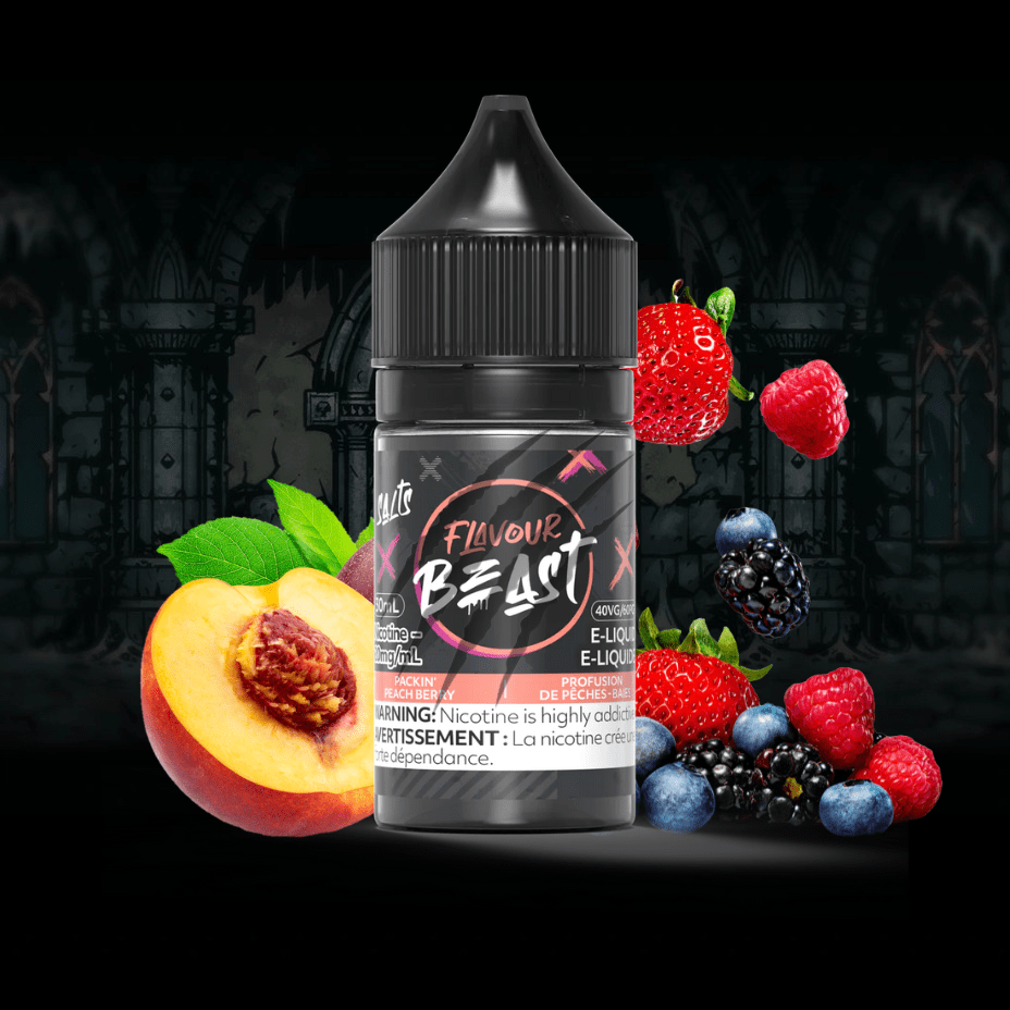 Packin’ Peach Berry Salts by Flavour Beast E-Liquid - Image 2
