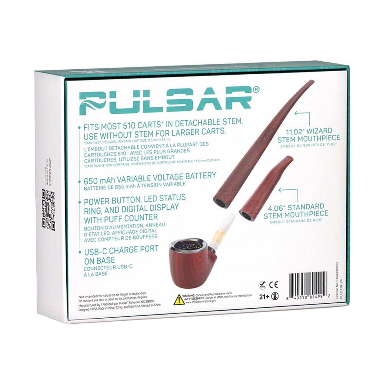 Pulsar – 510 DL Wizard Variable Voltage Cartridge Vape - Image 3