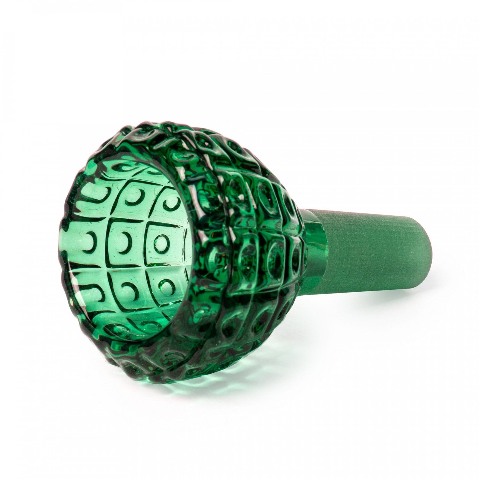 Red Eye Glass 14mm Dot Matrix Carved Bowl Pull-Out
