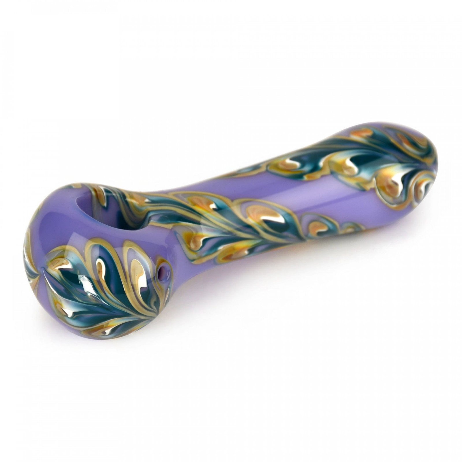 Red Eye Glass Paisley Hand Pipe 4.5″