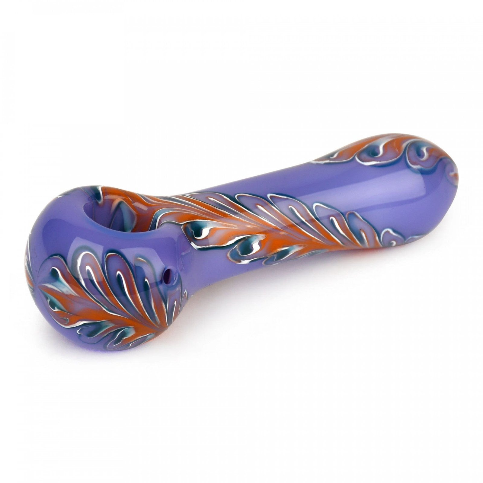 Red Eye Glass Paisley Hand Pipe 4.5″ - Image 2