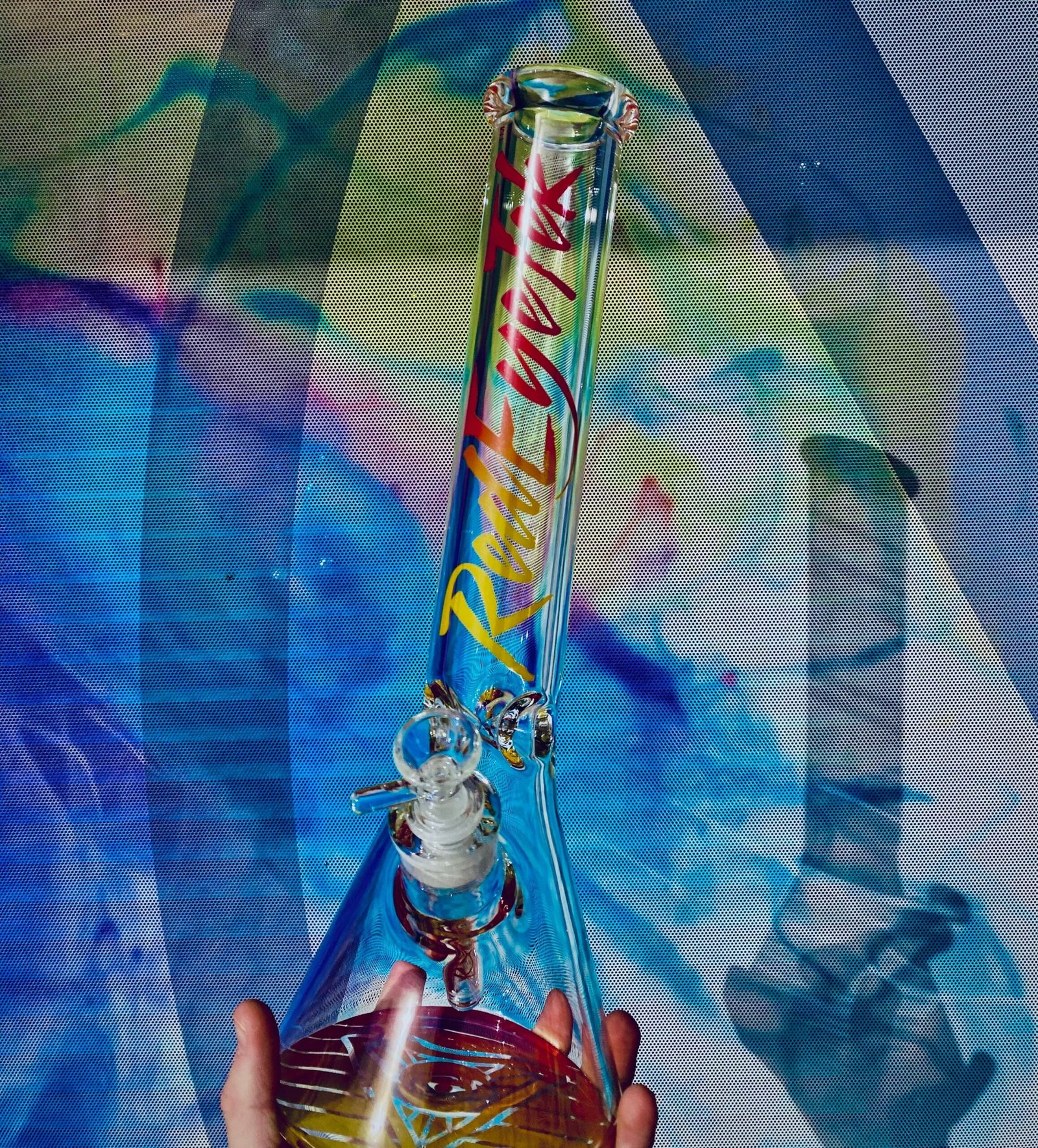 Red Eye Tek 7mm Synth Beaker Bong 15″