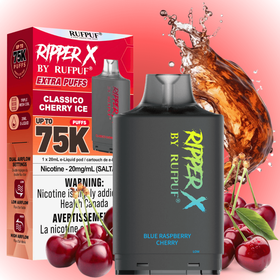 RufPuf Ripper X 75K Turbo Pod – Classico Cherry Ice