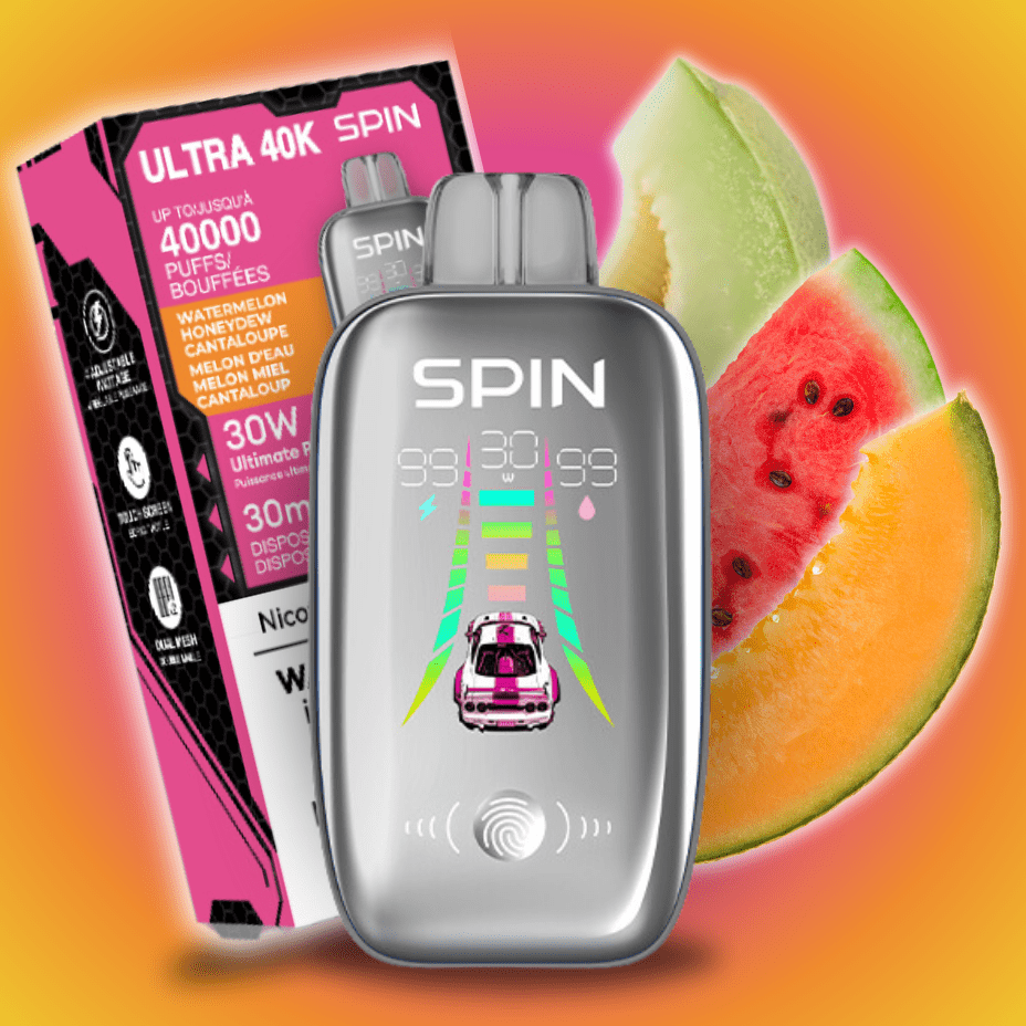 Spin Ultra 40k Disposable Vape – Watermelon Honeydew Cantaloupe