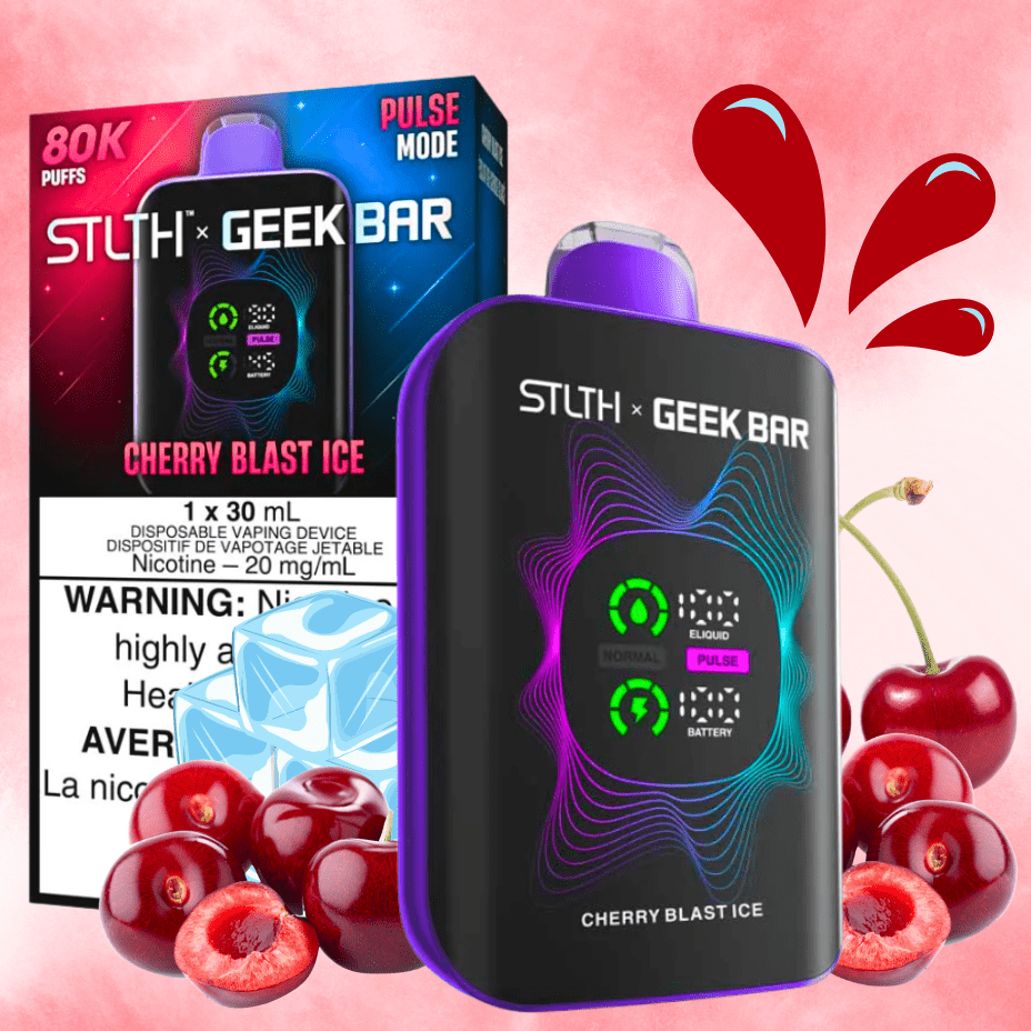 STLTH x Geek Bar 80K Disposable Vape – Cherry Blast Ice