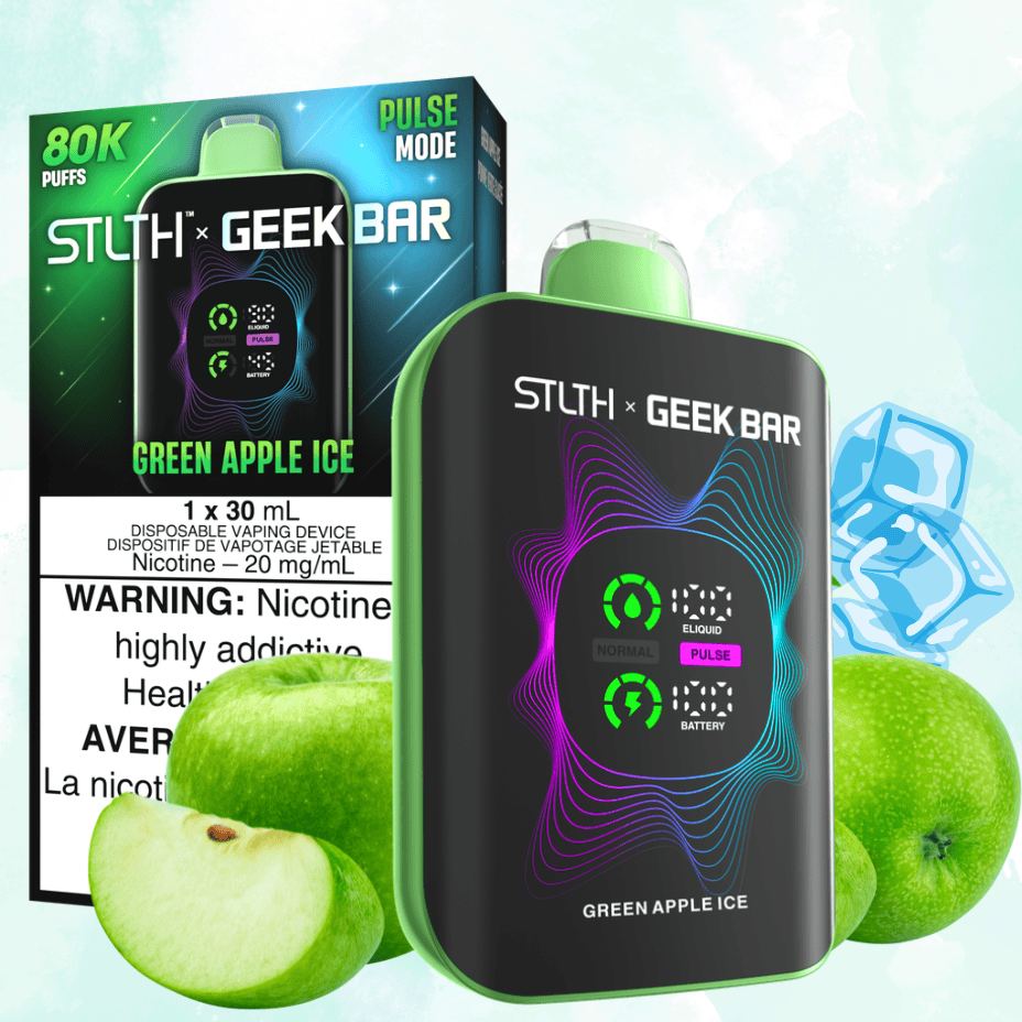 STLTH x Geek Bar 80K Disposable Vape – Green Apple Ice