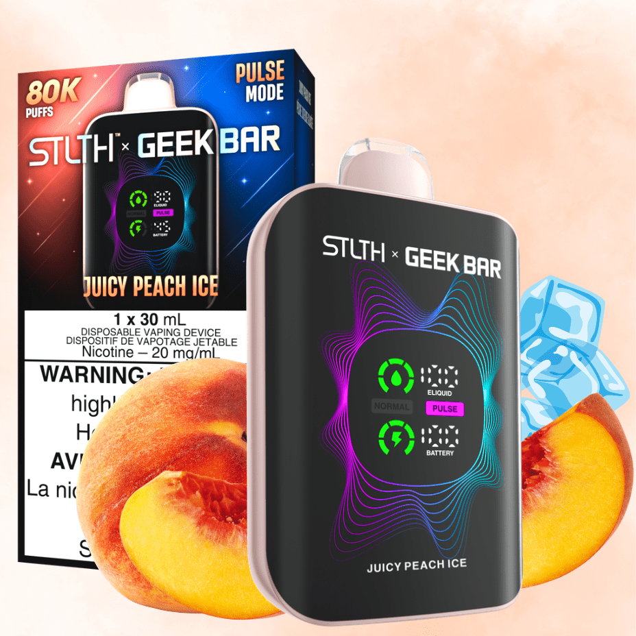 STLTH x Geek Bar 80K Disposable Vape – Juicy Peach Ice