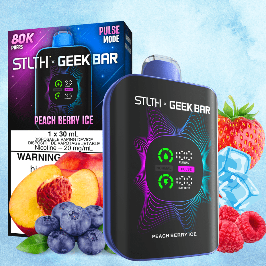 STLTH x Geek Bar 80K Disposable Vape – Peach Berry Ice