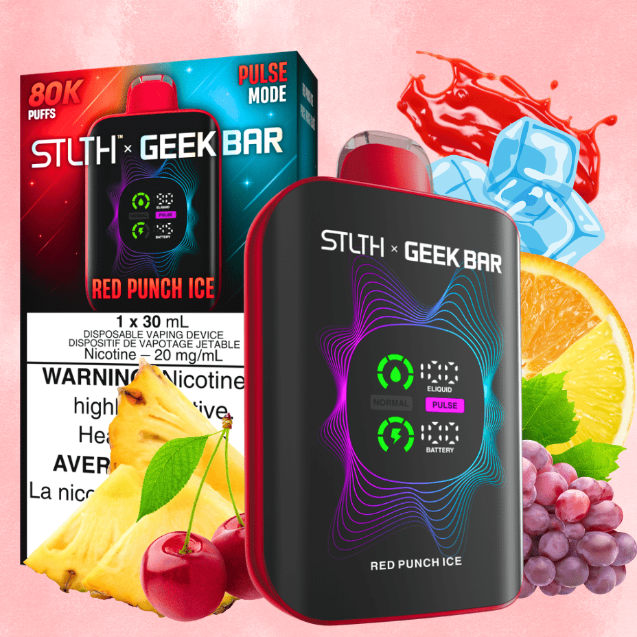 STLTH x Geek Bar 80K Disposable Vape – Red Punch Ice
