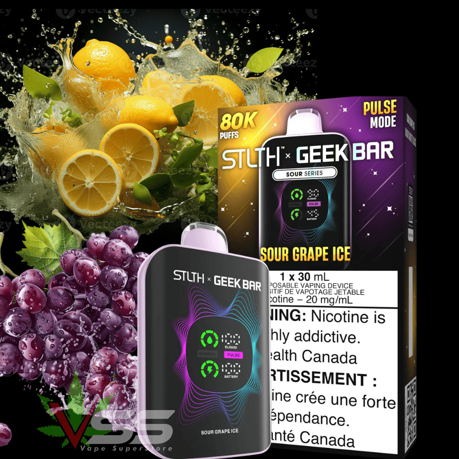 STLTH x Geek Bar 80K Disposable Vape – Sour Grape Ice