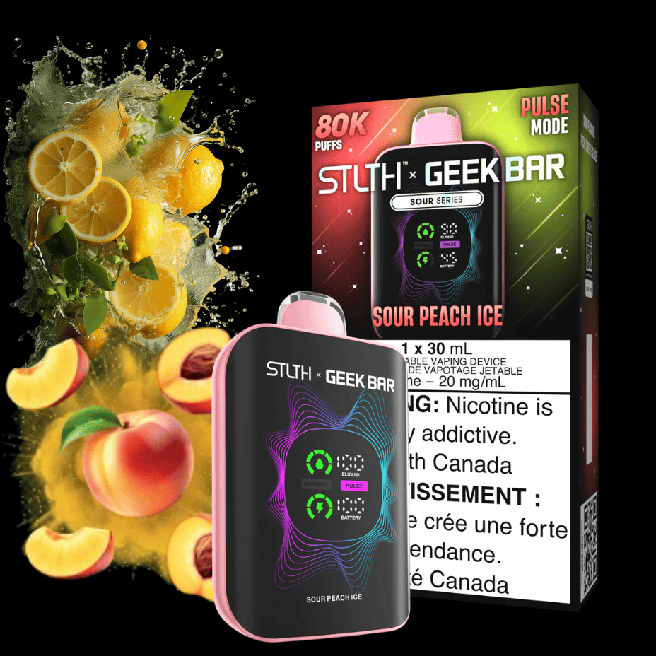 STLTH x Geek Bar 80K Disposable Vape – Sour Peach Ice