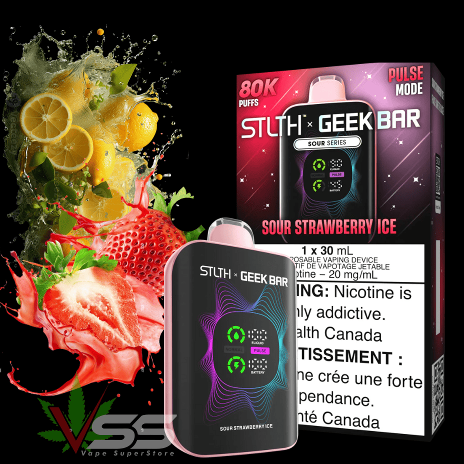 STLTH x Geek Bar 80K Disposable Vape – Sour Strawberry Ice