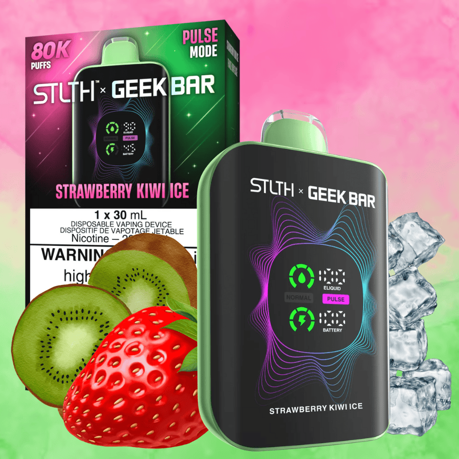 STLTH x Geek Bar 80K Disposable Vape – Strawberry Kiwi Ice