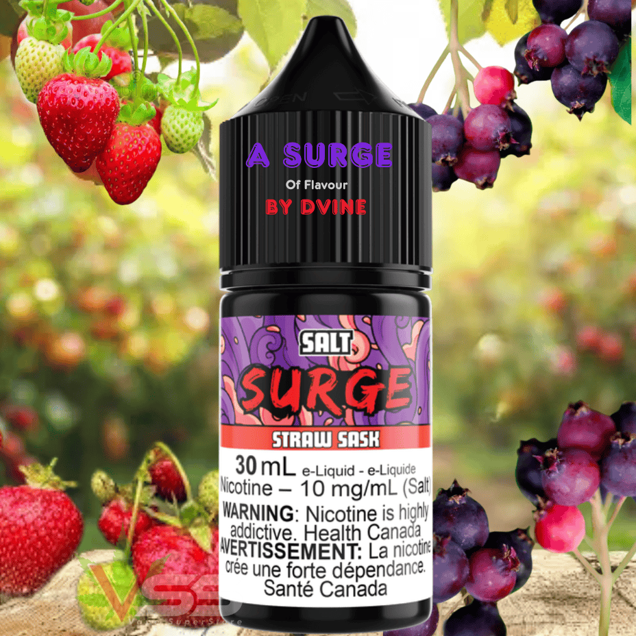 Surge E-Liquid-Straw Sask Salt 30ml