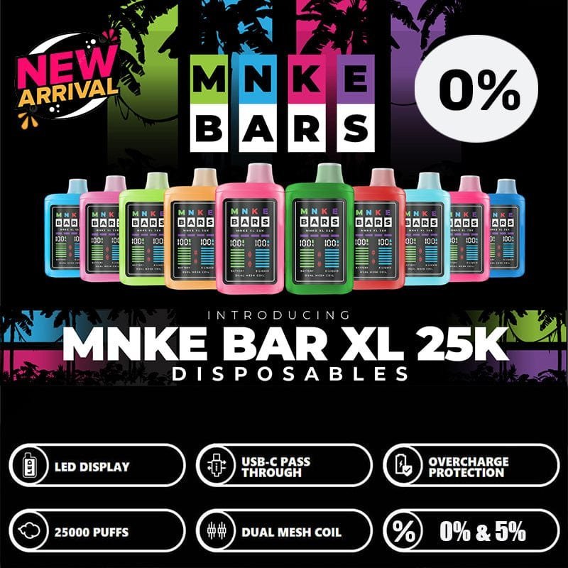 MNKE Bars XL 25K Disposable Vape (0% & 5%, 25000 Puffs) - Image 2