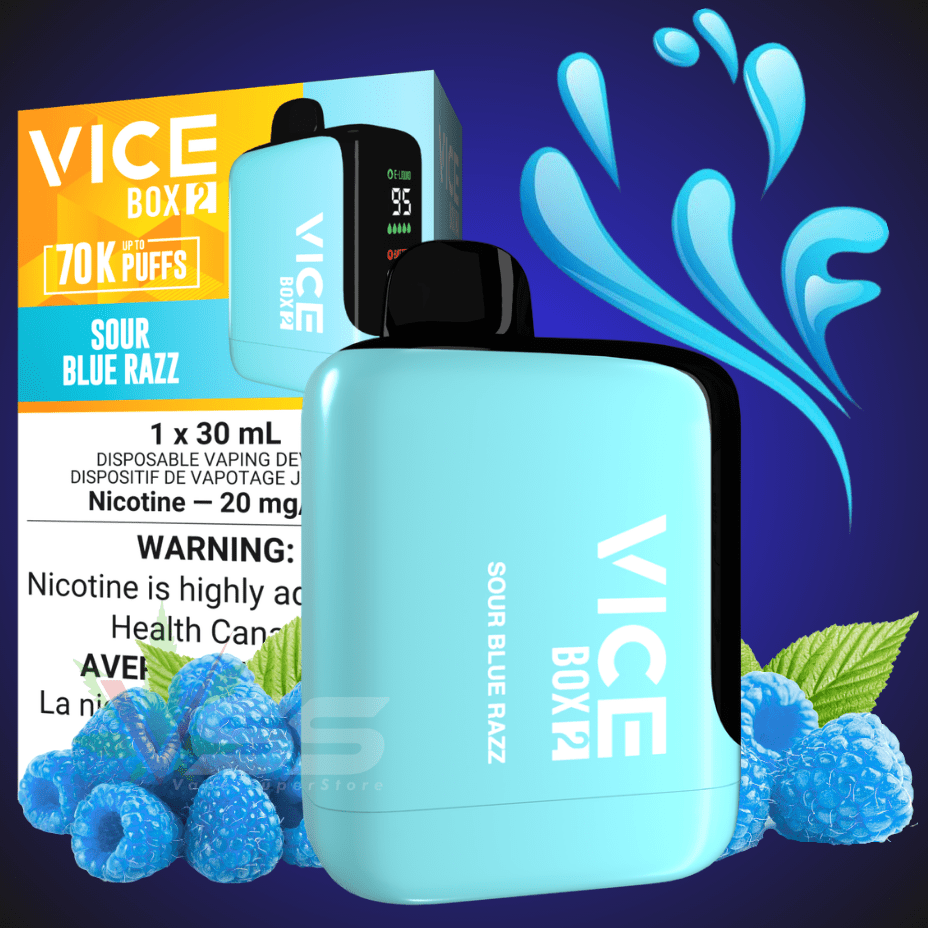 Vice Box 2 70k Disposable Vape – Sour Blue Razz