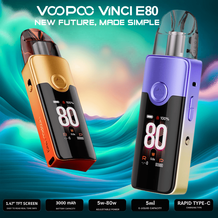 VooPoo Vinci E80 Pod Kit – 3000mAh - Image 2