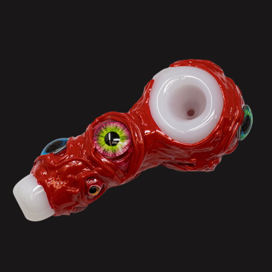 Weed Hand Pipe-Monster Pipes-Multi Eyed Monster-5″