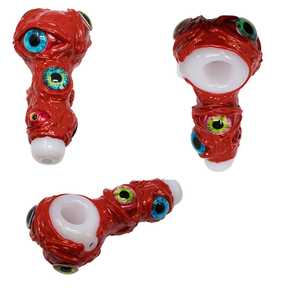Weed Hand Pipe-Monster Pipes-Multi Eyed Monster-5″ - Image 2