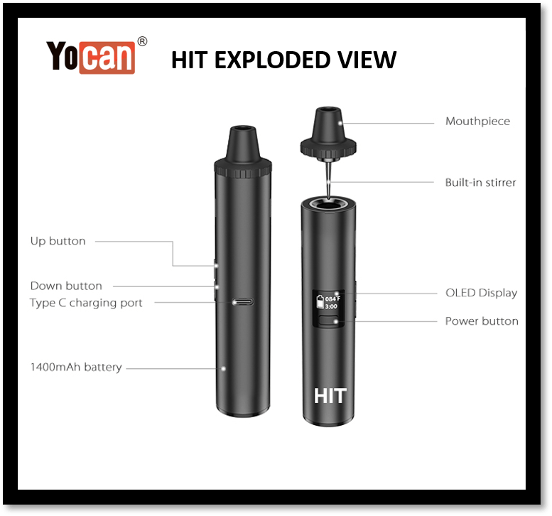 Yocan Hit Dry Herb Vaporizer - Image 3