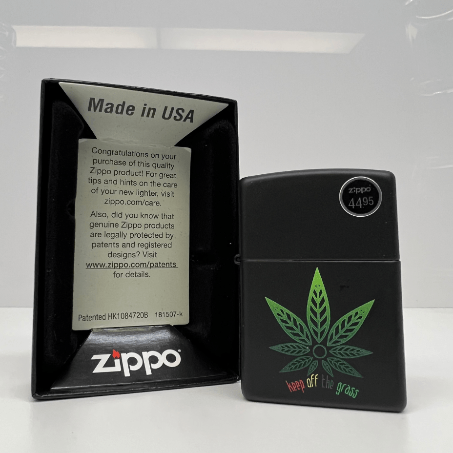 Zippo Lighter-Keep Off the Grass Case