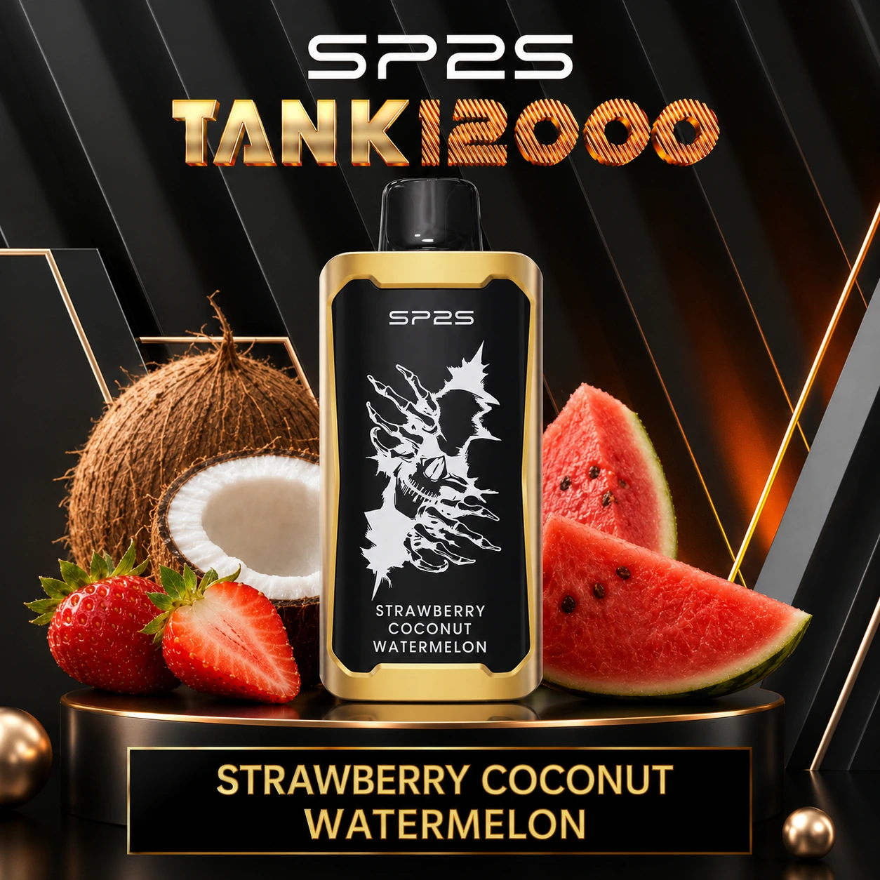 SP2S Tank 12000 – Strawberry Coconut Watermelon